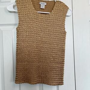 NICOLA Textured Tan Tank Top